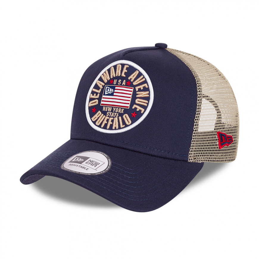 Бейсболка NEW ERA USA FLAG BLUE A-FRAME TRUCKER CAP 60112689 - Зображення