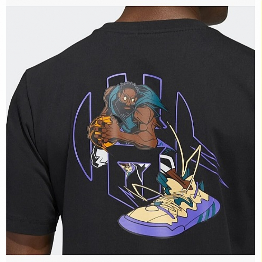 Футболка чоловіча ADIDAS AVATAR JAMES HARDEN GRAPHIC TEE  H62292 - Зображення №4