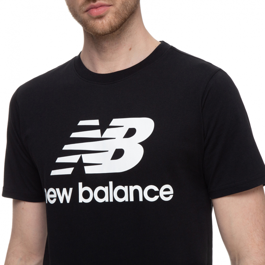 Футболка New Balance Essentials Stacked Logo MT01575BK - Зображення №6