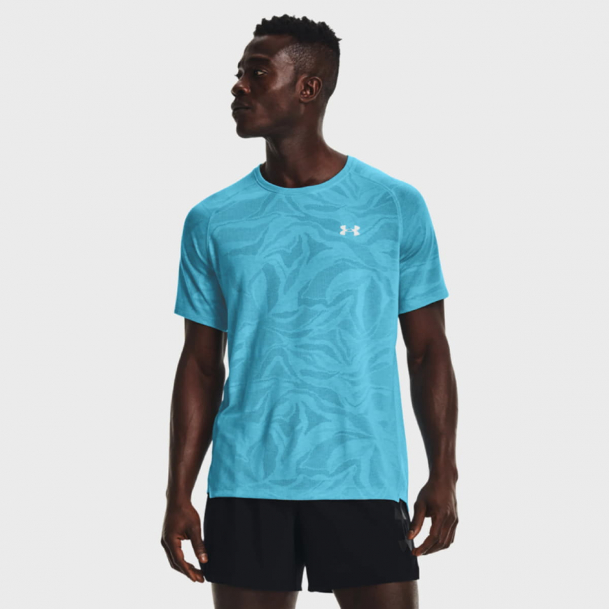 Футболка чоловіча Under Armour Streaker Jacquard Tee 1369747-481 - Зображення