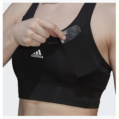 Топ жіночий ADIDAS RUNNING MEDIUM-SUPPORT POCKET BRA BLACK  H64679