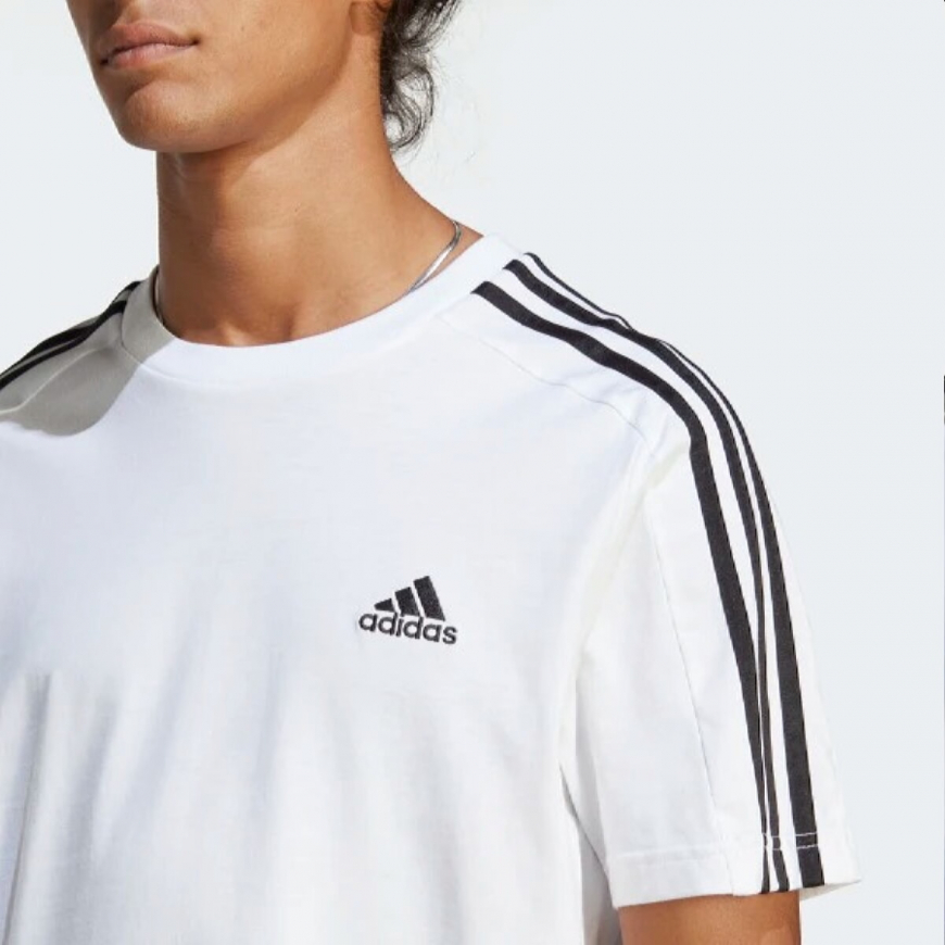 Футболка чоловіча ADIDAS ESSENTIALS SINGLE JERSEY 3-STRIPES  GM2156 - Зображення №5