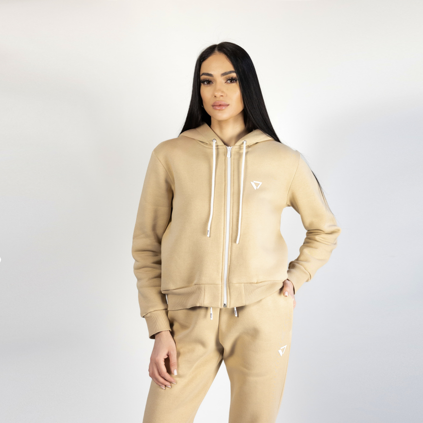 Костюм жіночий Fly 26044С на флісі з капюшоном. - Зображення №2