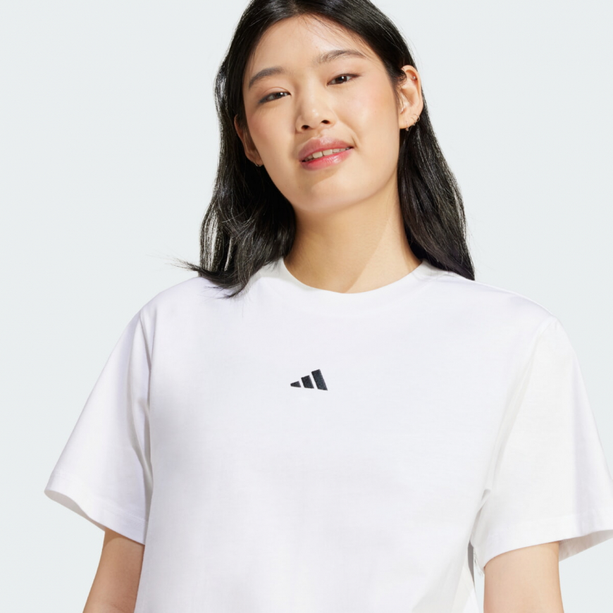 Футболка жіноча ADIDAS ESSENTIALS SMALL LOGO COTTON JC5944  - Зображення №4