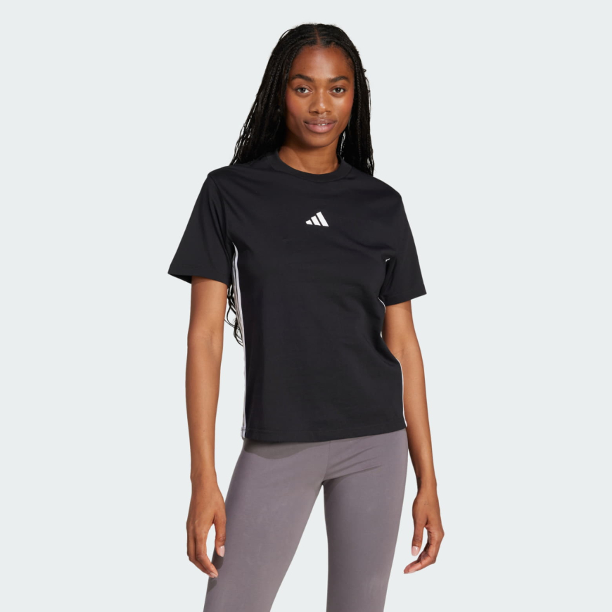 Футболка жіноча ADIDAS  Essentials 3-Stripes Cotton JD0846 - Зображення
