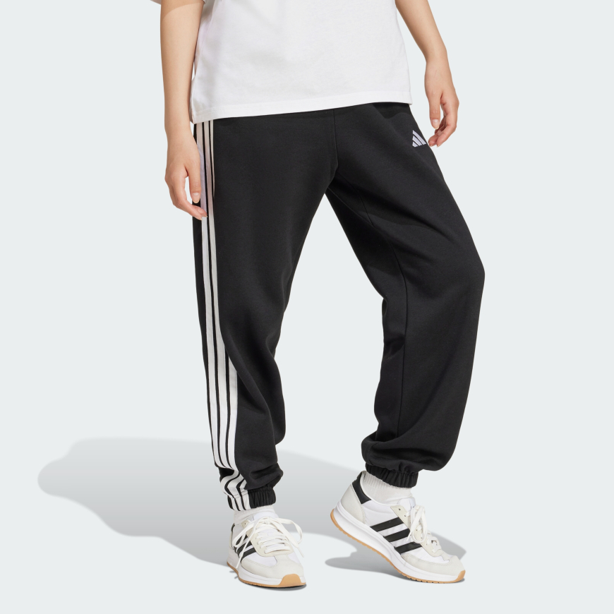 Брюки жіночі ADIDAS Essentials 3-Stripes Fleece Loose-Fit JE1276 - Зображення №3