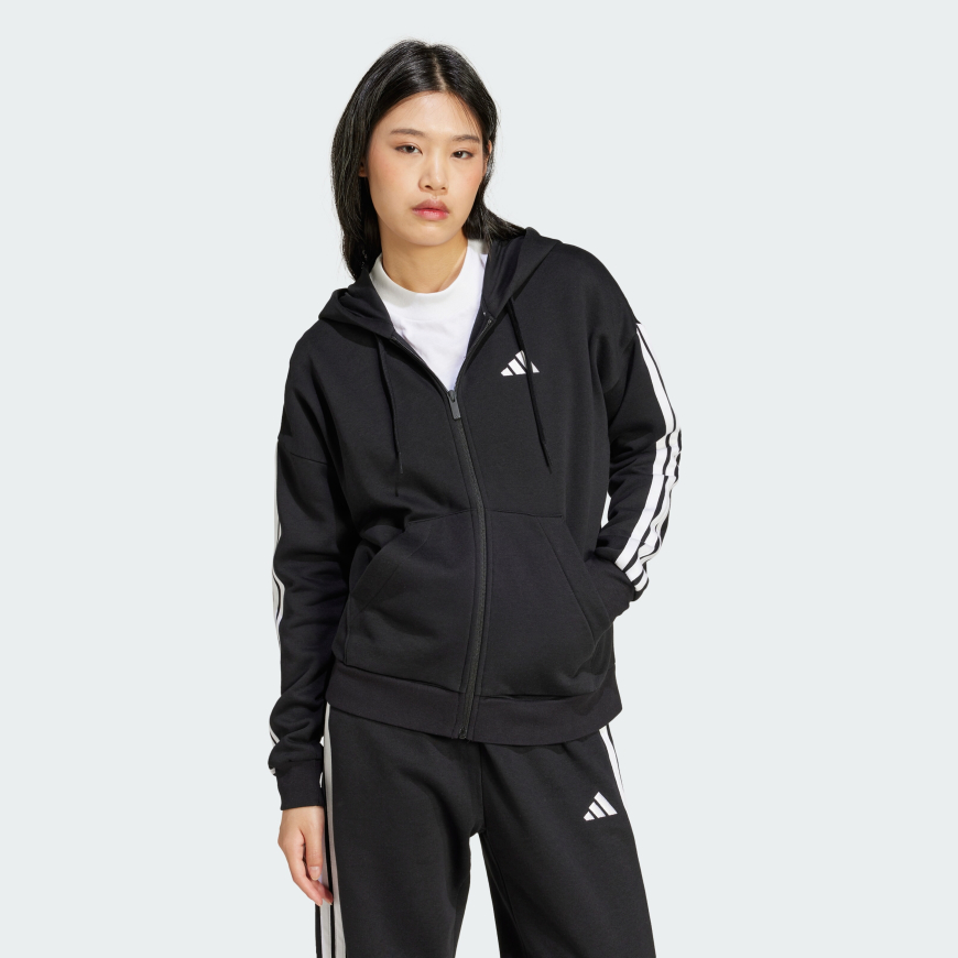 Джемпер жіночий ADIDAS Essentials 3-Stripes Full-Zip Fleece  JE1283 - Зображення №3