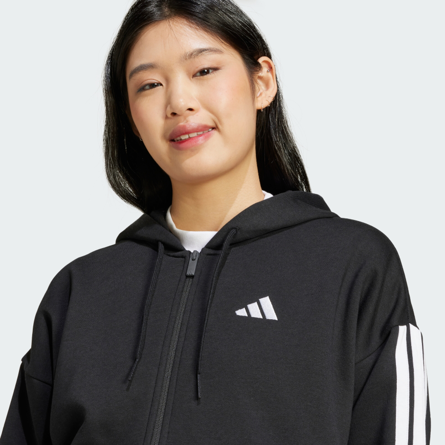 Джемпер жіночий ADIDAS Essentials 3-Stripes Full-Zip Fleece  JE1283 - Зображення №4