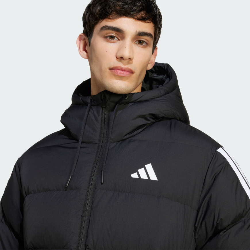 Куртка чоловічий ADIDAS Essentials Climawarm 3-Stripes Puffer Hooded JM4165 - Зображення №4