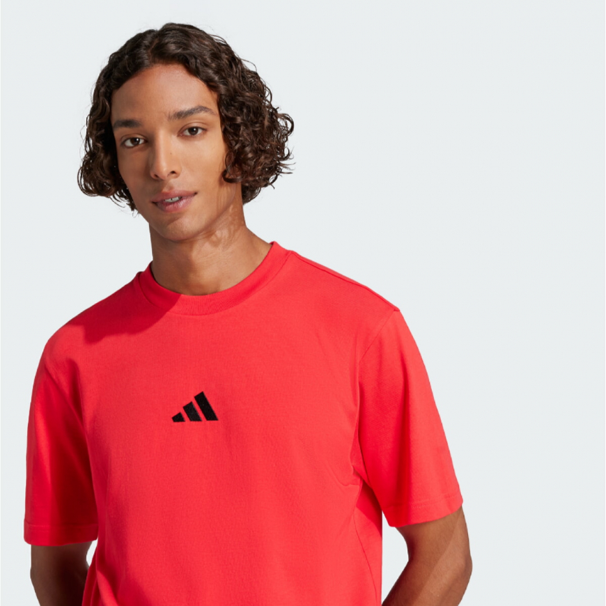 Футболка чоловіча ADIDAS ESSENTIALS SMALL LOGO SINGLE JERSEY JF1095 - Зображення №4