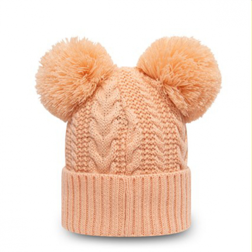 Шапка New Era NEW YORK YANKEES KIDS PINK DOUBLE POM BEANIE HAT 60141621*AW22 NE - Зображення №2