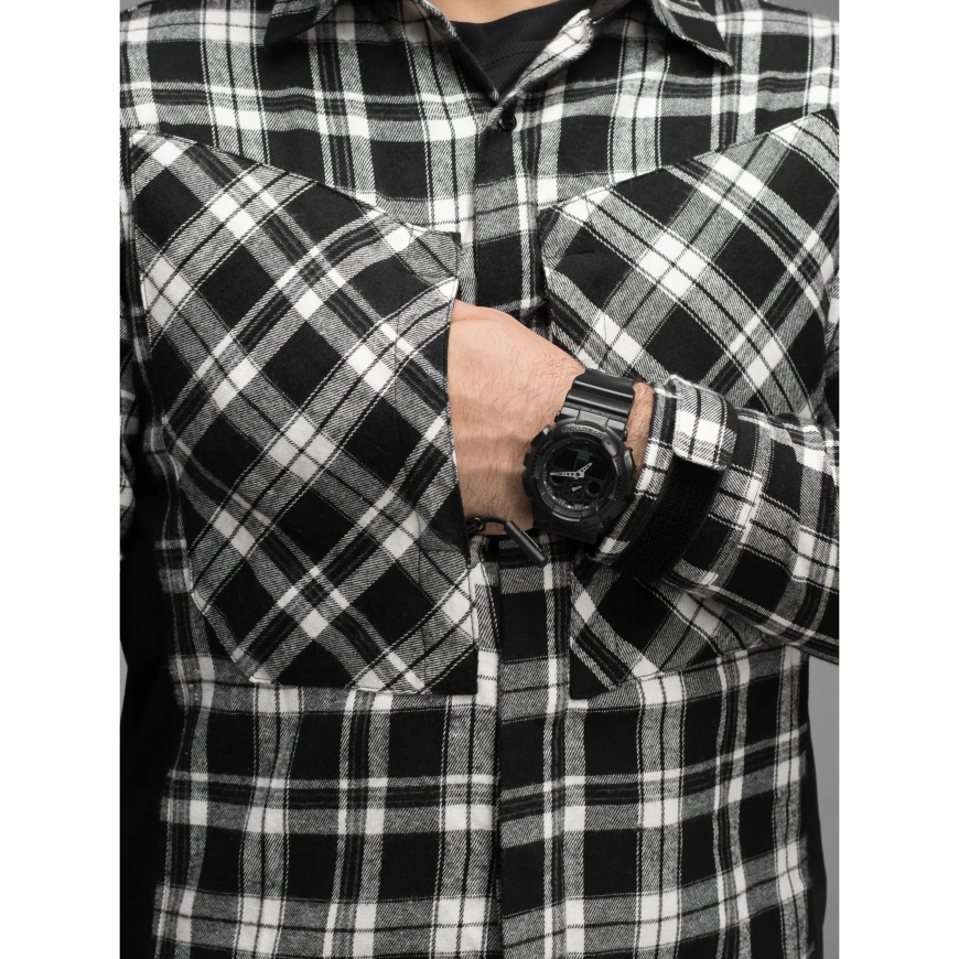 Сорочка фланелева BEZET Defender чорний/білий 11992 - Зображення №5