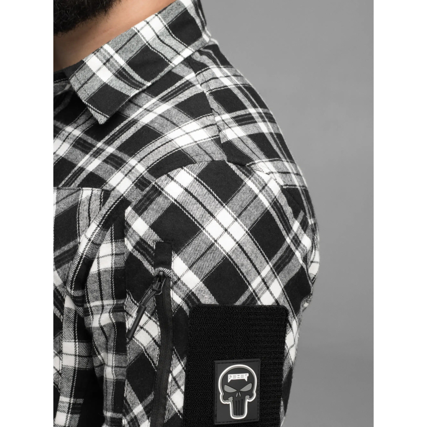 Сорочка фланелева BEZET Defender чорний/білий 11992 - Зображення №9