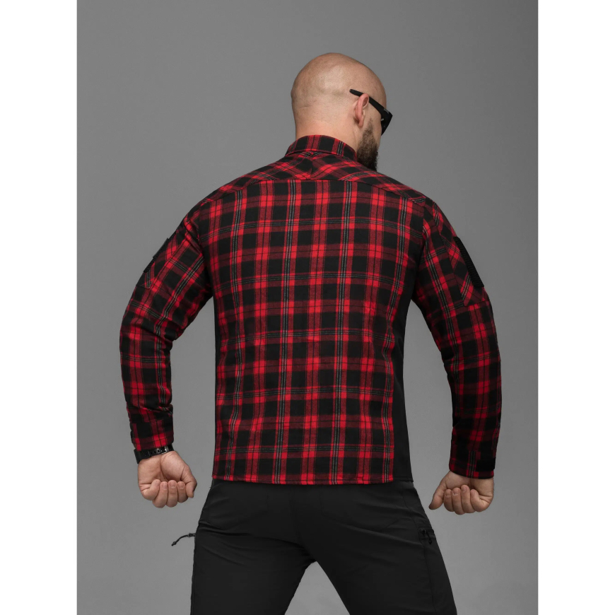 Сорочка фланелева BEZET Defender чорний/червоний 11994 - Зображення №4