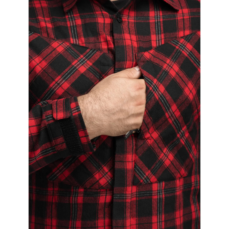 Сорочка фланелева BEZET Defender чорний/червоний 11994 - Зображення №5