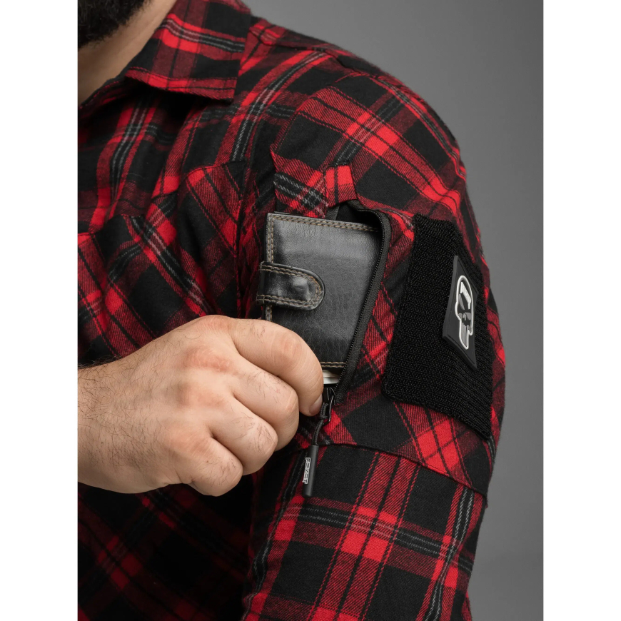 Сорочка фланелева BEZET Defender чорний/червоний 11994 - Зображення №7