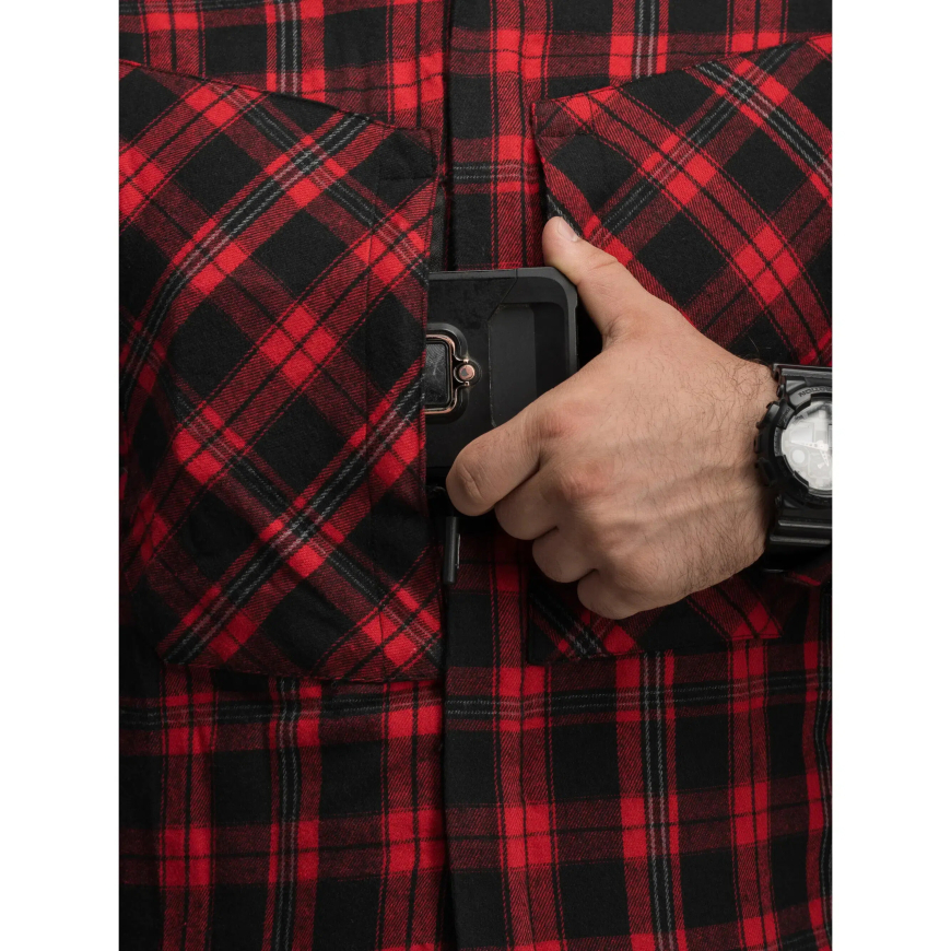 Сорочка фланелева BEZET Defender чорний/червоний 11994 - Зображення №8