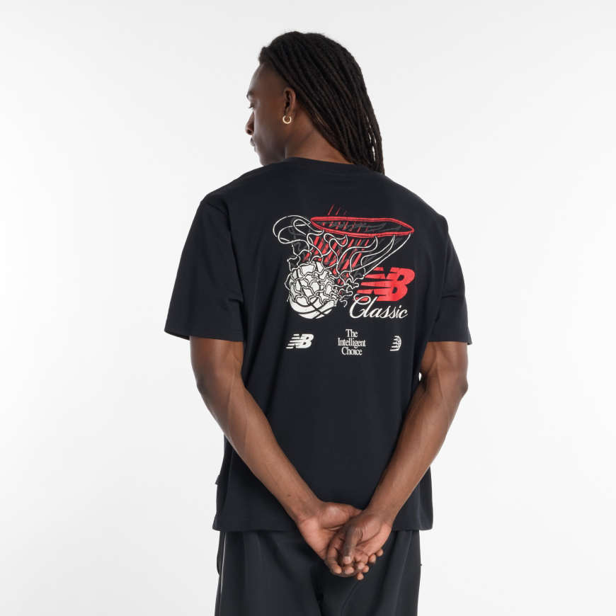 Футболка чоловіча NB Hoops Classic MT53610BK - Зображення №2