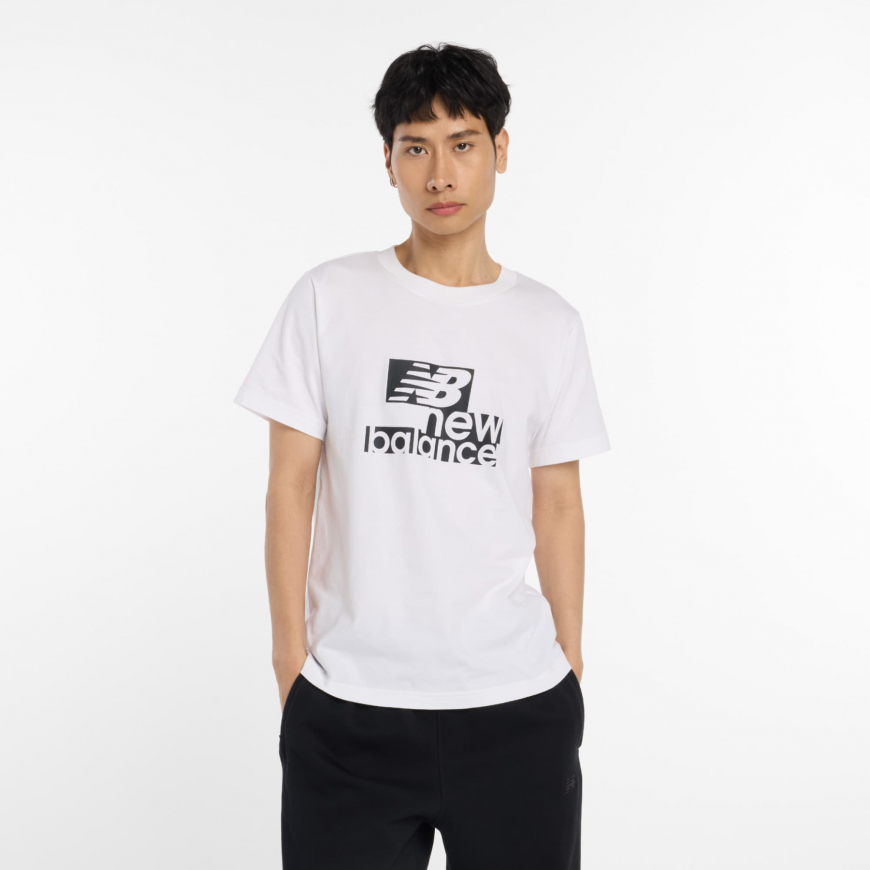 Футболка чоловіча New Balance Sport Graphic Cotton MT53801WT - Зображення