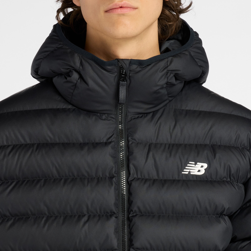 Куртка чоловіча NB Hooded Puffer MO53500BK - Зображення №4