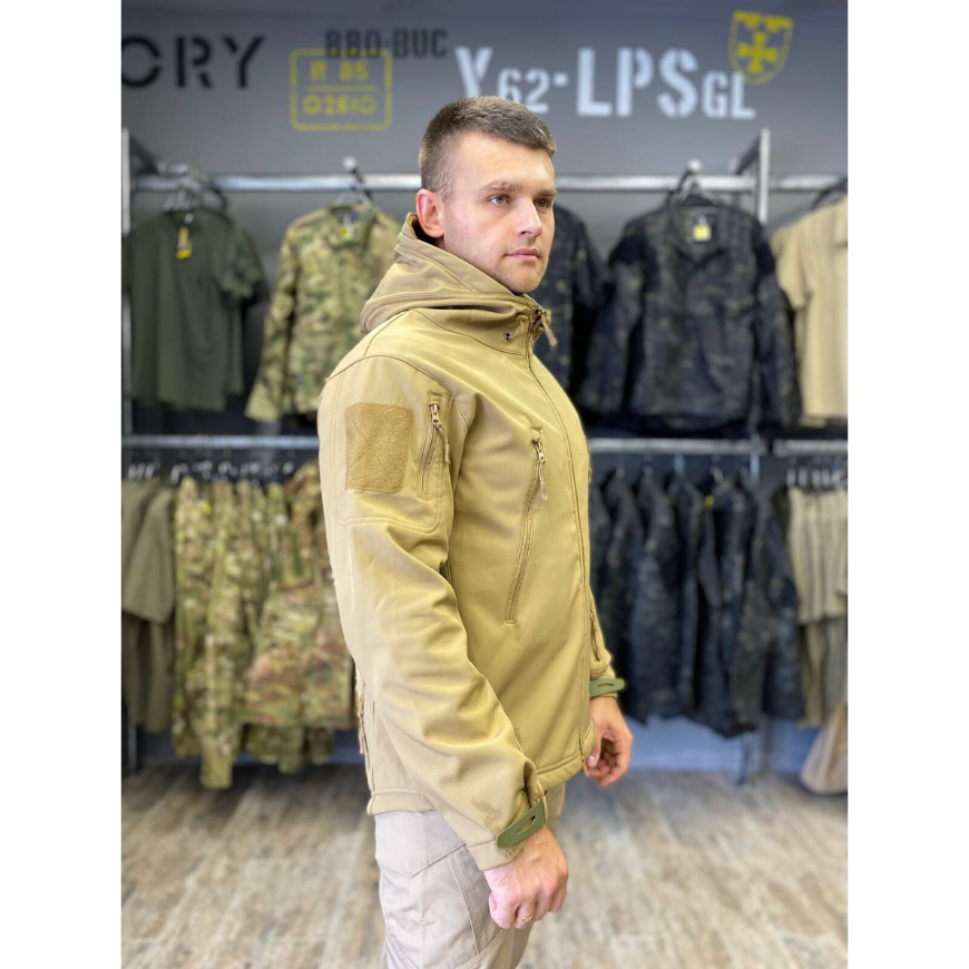 Куртка SoftShell війскова Khaki 220405-008 - Зображення №2