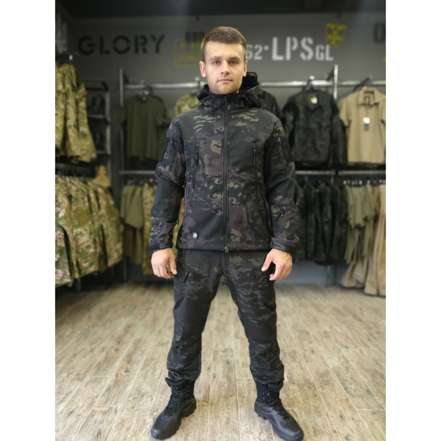 Куртка SoftShell війскова Black CP 220405-002 - Зображення