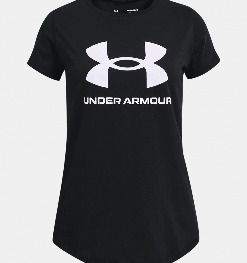 Футболка для дівчаток Under Armour Sportstyle Graphic Short Sleeve 1361182-001 - Зображення