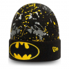 Шапка New Era BATMAN CHARACTER PAINT SPLAT BLACK CUFF BEANIE HAT 60141663 - Зображення №1