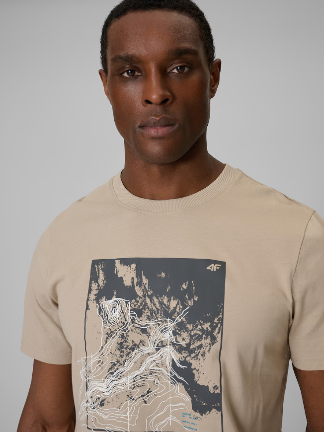 Футболка  чоловіча 4F  regular з принтом SHM2825 - Зображення №3