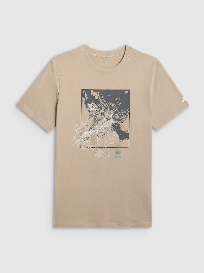 Футболка  чоловіча 4F  regular з принтом SHM2825 - Зображення №5