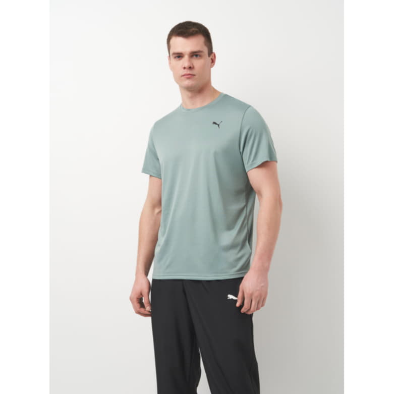 Футболка чоловіча Puma Tad Essentials Solid Cat Tee  Green Moon  52590830*SS25  - Зображення