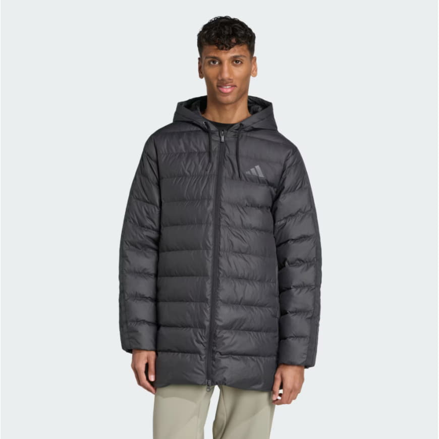 Пухова парка з капюшоном Essentials CLIMAWARM 3-Stripes JM4061 - Зображення