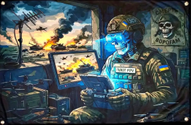Банер Пілот FPV "Смерть ворогам" 900х600 мм  SBP-07