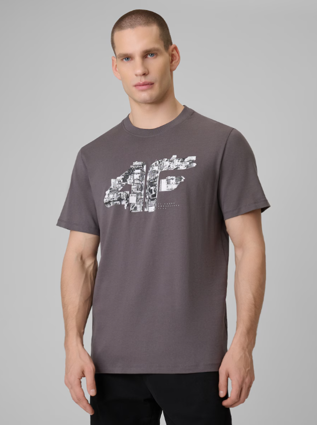 Футболка Чоловіча 4F  t-shirt regular з принтом  SHM2659 - Зображення