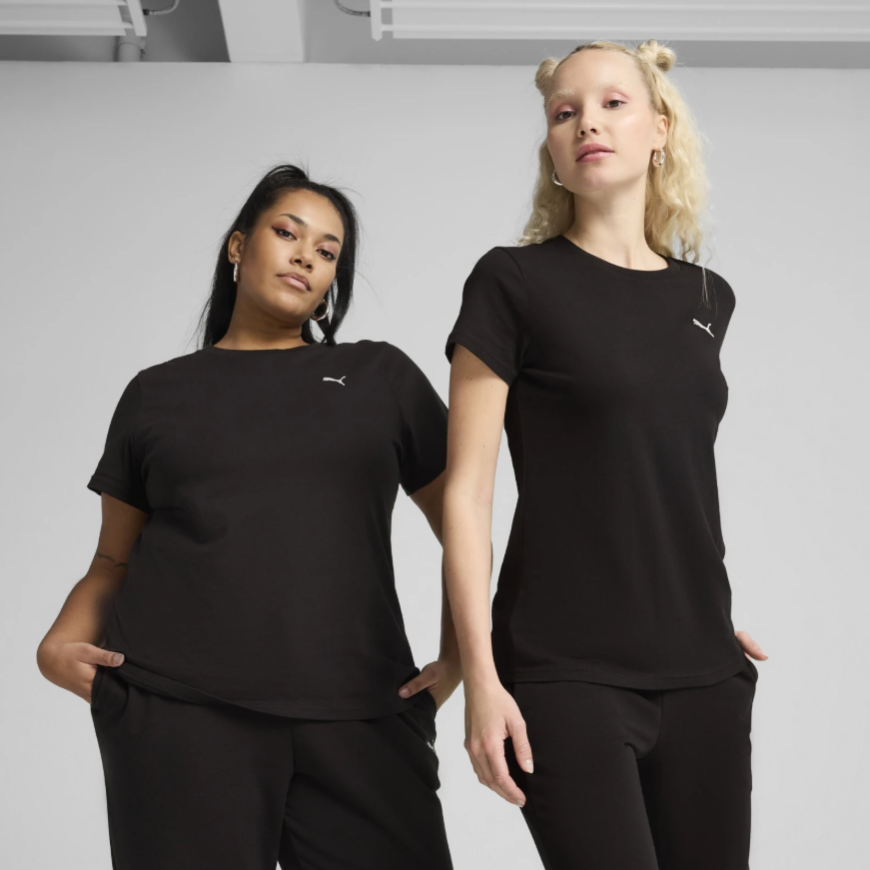 Футболка жіноча Puma Ess Logo Tee Puma Black 68237401 - Зображення