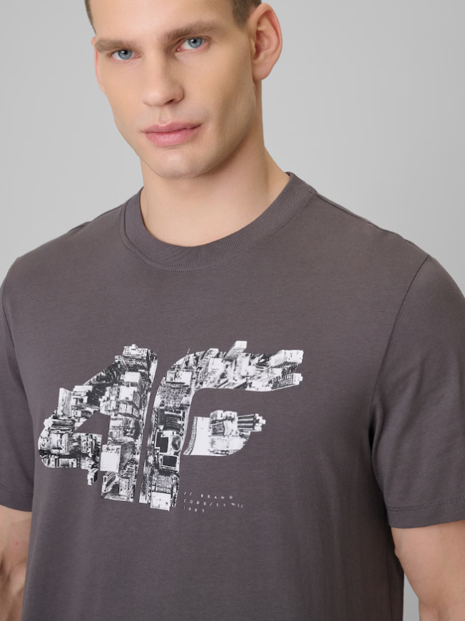 Футболка Чоловіча 4F  t-shirt regular з принтом  SHM2659 - Зображення №2