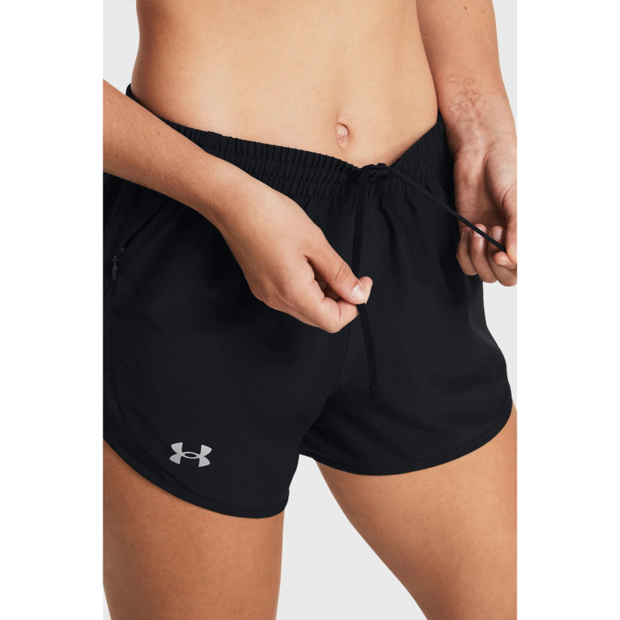 Жіночі чорні шорти UA Fly By 3'' Shorts Under Armour 1382438-001*SS25 - Зображення №6